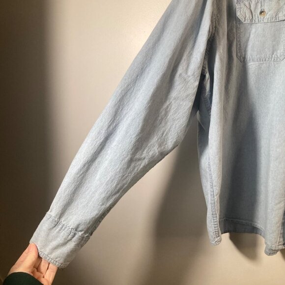 Mens Vintage Wrangler Denim Button Shirt Blue Cotton 2XL - Picture 5 of 6